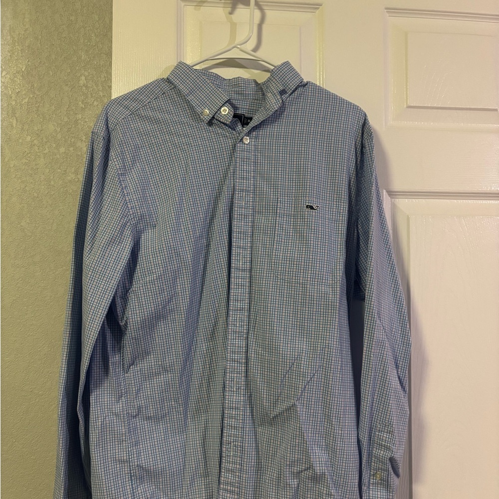 Men's Blue Checkered Shirt